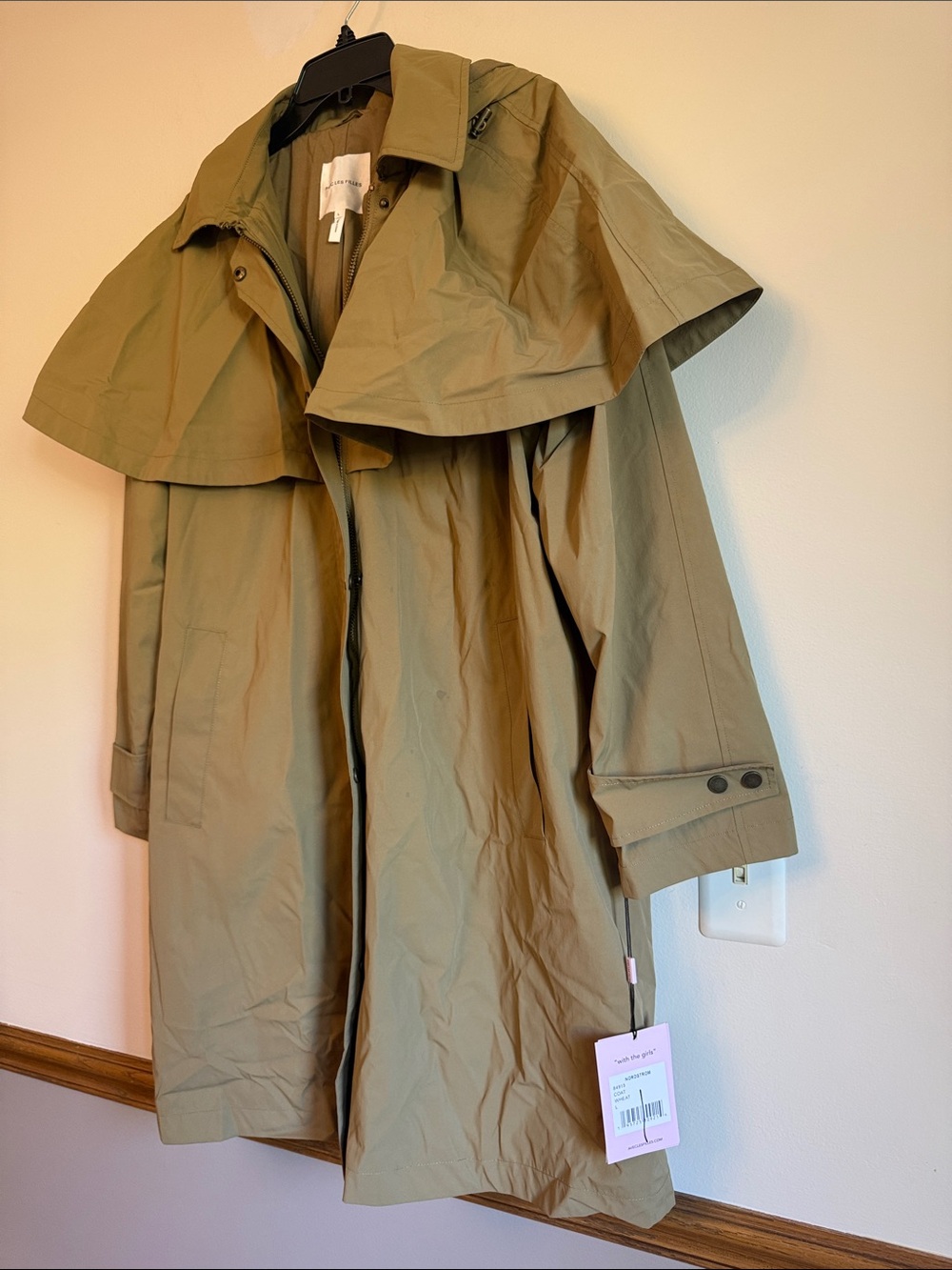 Avec Les Filles Hooded Cape Raincoat - Picture 4 of 10